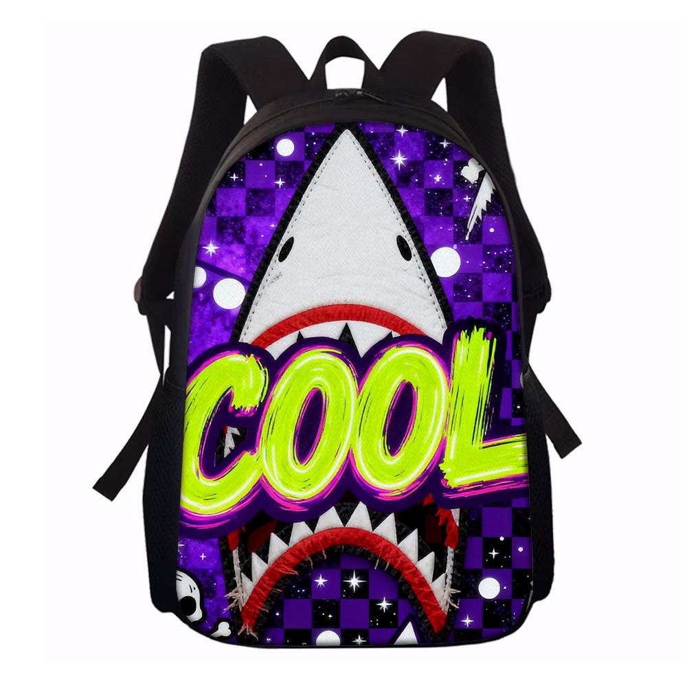 Set di Zaini alla Moda con Grafica di Squalo 1/2/3/4/5 PZ | Perfetto per la Scuola e le Avventure Quotidiane