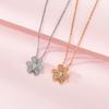 Bao J Fan J Natural Fritillary Gourd Butterfly Clover Necklace Versatile Clavicle Chain