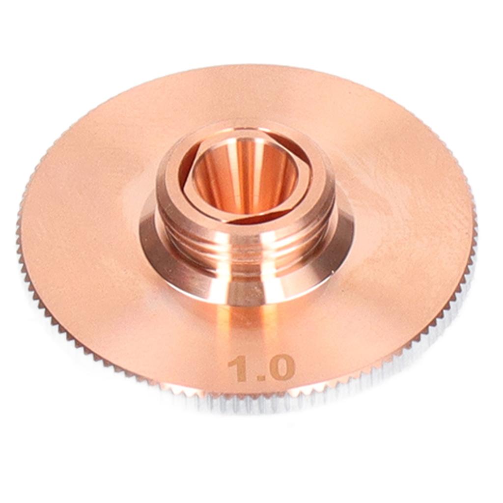 Laser Nozzle Double Layer 1.0mm Aperture Chrome Plated Copper Cutter Head for Replacement