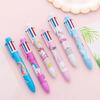 6Pcs Cute School Supplies 6 Color Unicorn Pens Multicolor Ballpoint Pen Multifunction Office Creative Ball Pen