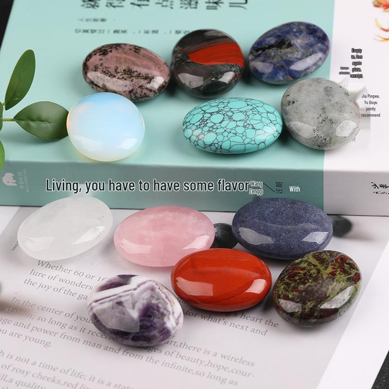 Natural Raw Crystal Hot Compress Stone: Beauty Massage SPA Essential Oil Desktop Ornament