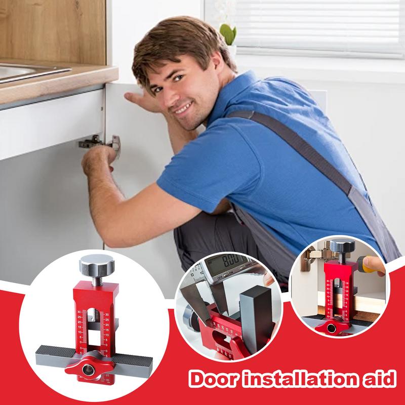 Wardrobe Cabinet Door Panel and Rebounder Doweling Drilling Guide Locator Punched Mounting Jig Cabinet Door Mounting Jig