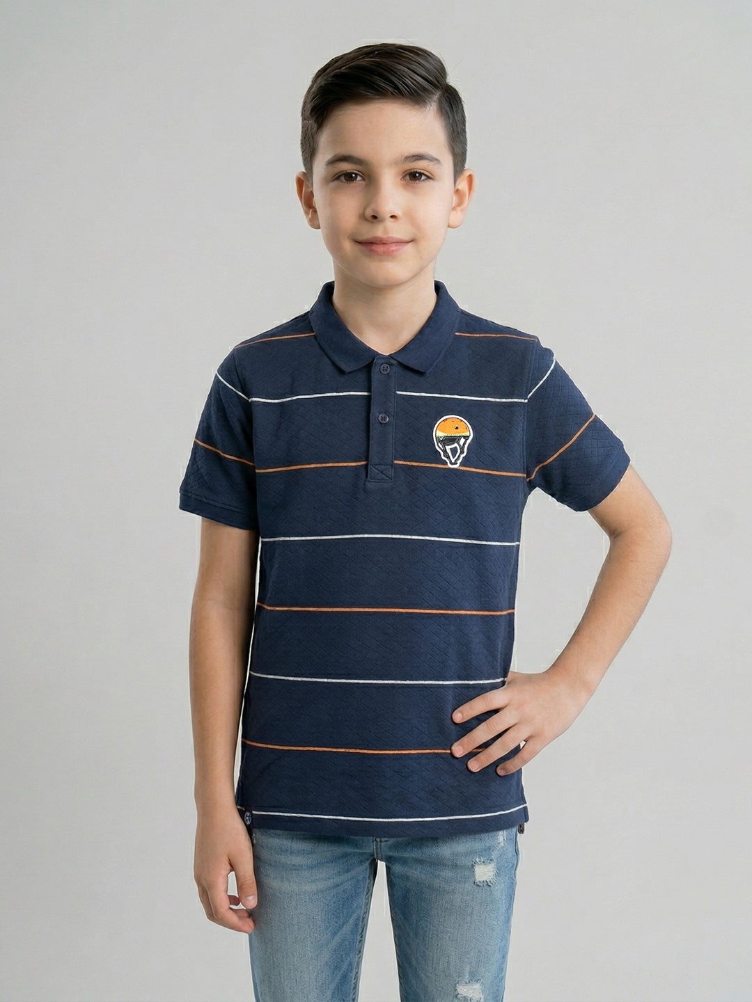 Monte Carlo Boy Regular Fit Navy Blue Tshirt 4-5 Years
