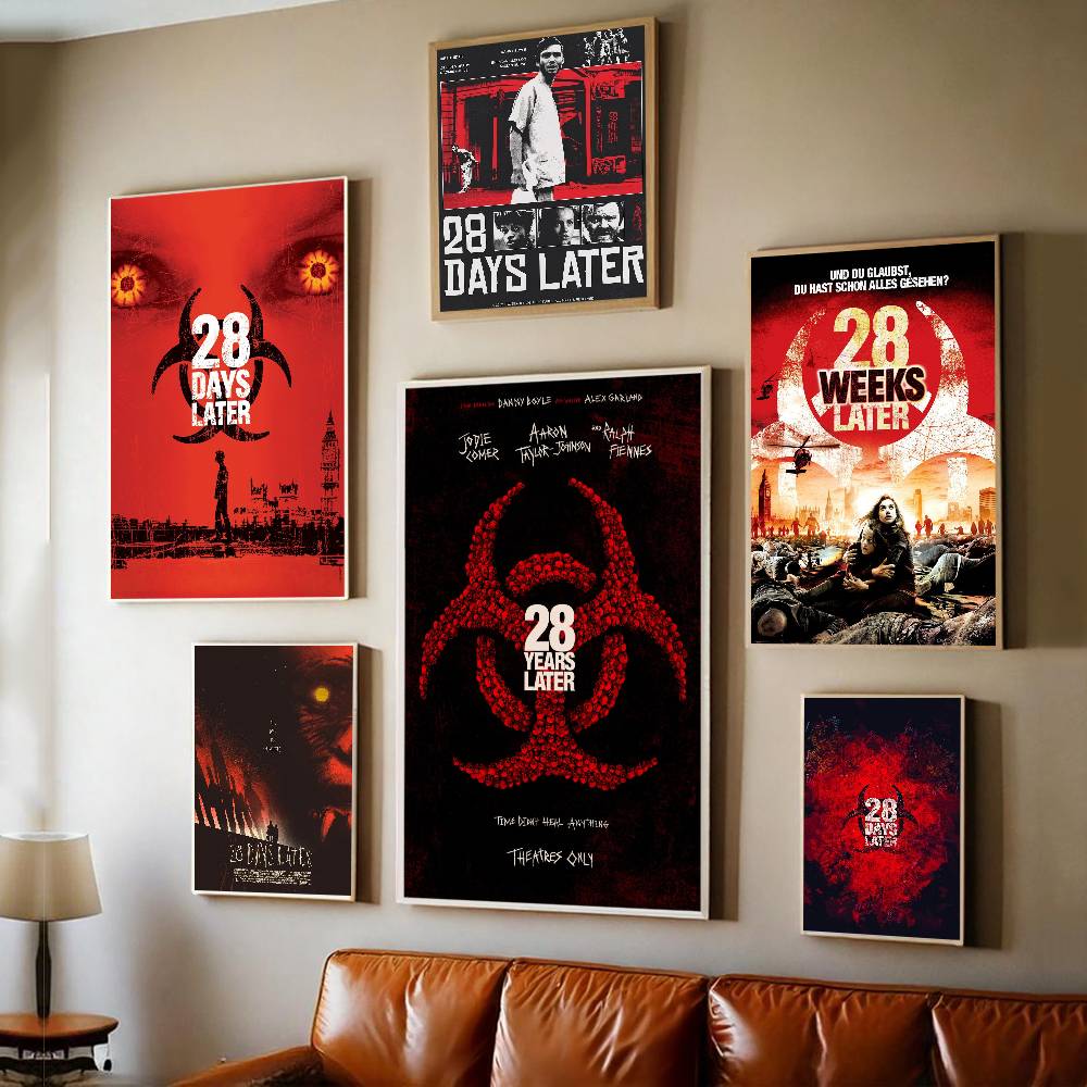 Movie Trror 28 Days Later Movie Sticky Posters Vintage Room Bar Cafe Decor Nordic Home Decor