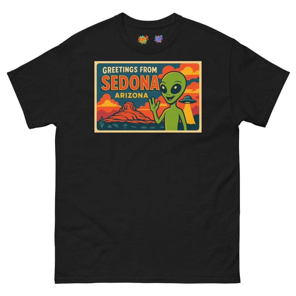 

Sedona, Arizona Happy Alien Vacation Cross Country Trip T Shirt XL