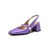 Women's high-heeled sandals spring and summer new simple and comfortable thick heel large size light mouth bag head sandals