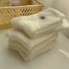 Cartoon Expression Mink Velvet Socks Thickened Carpet Socks Fashion Soft Fluffy Bed Socks  Girls