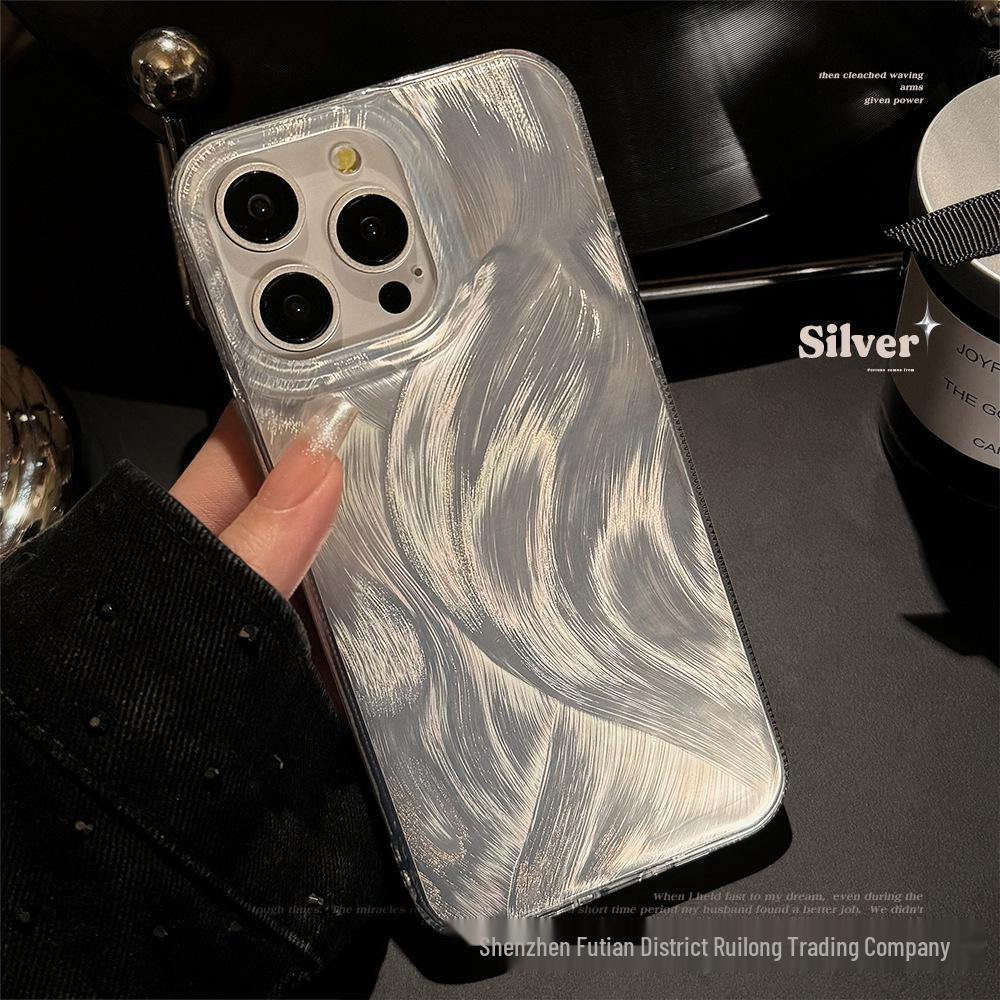 Apple iPhone 16 Pro Feather Yarn Large Hole Case, IMD Material, Painted Design.