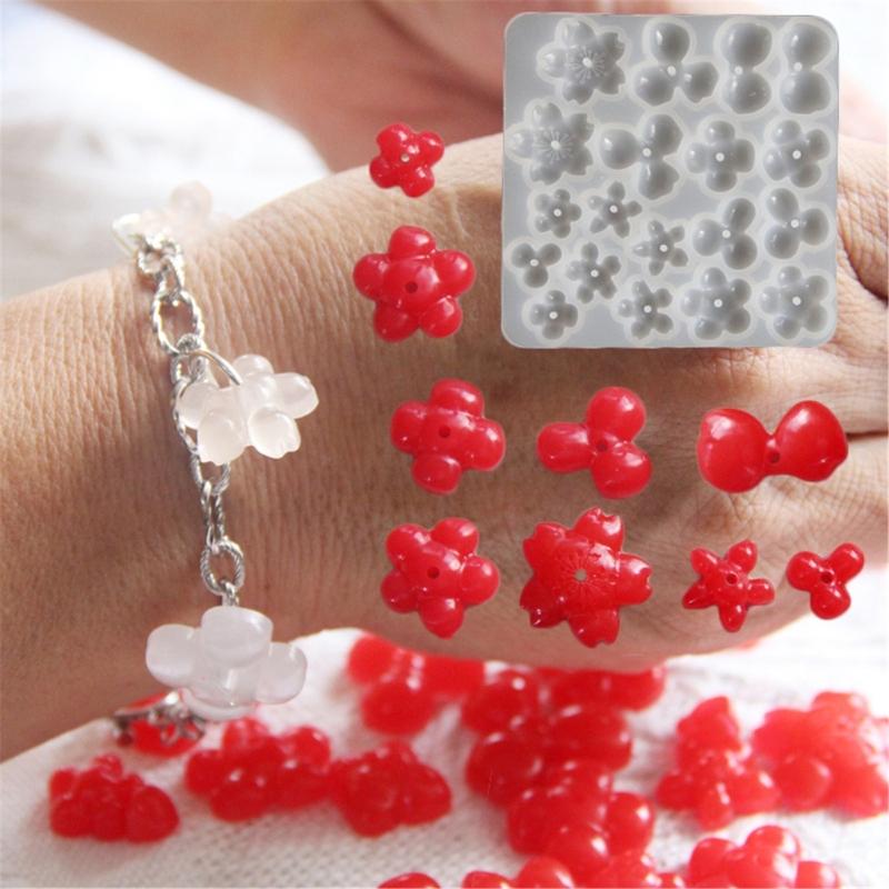 Heat Resistant Silicone Mould Set For Handmade Floral Pendant Charm Jewelry Designs Craft Projects