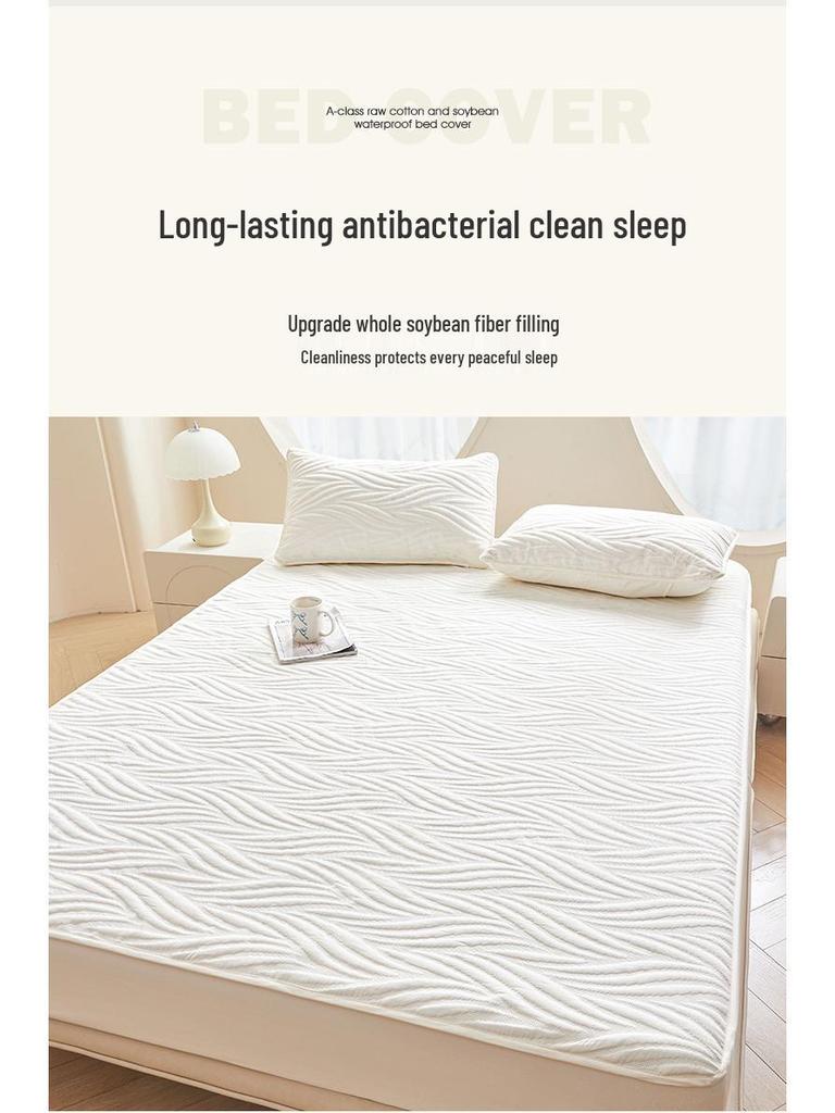 A-Grade Quilted Waterproof Mattress Protector - Soybean Fiber, Fitted for Mother and Baby.