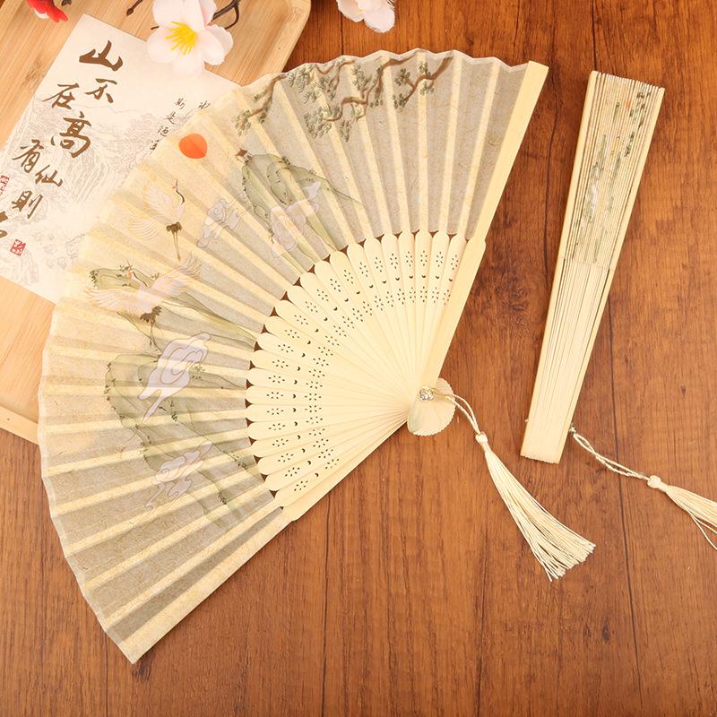 Manual Fan Wedding Motives Ancient Costume Chinese Style Foldable Hand Fans  Hand Fans Wood Foldable Hand Fan