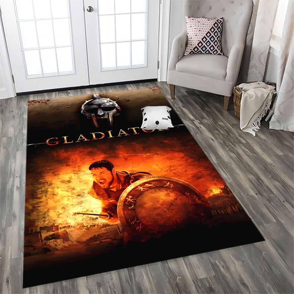 Gladiator Epic Battle Rug for Living Rooms, Bedrooms, Home Décor, and As Gifts.