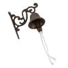 1pc Wrought Iron Doorbell Cast Iron Rustic Style Bell Manually Shaking Chime Portable Garden Decor Bell Christmas nament Home