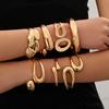 Bracelet INS Minimalist Irregular Wave Jewelry Metal Glossy Bracelet Ladies Jewelry