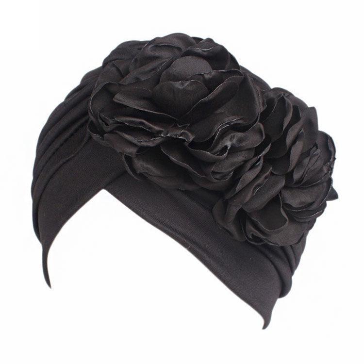 

Весняно-літній солодкий головний убір з великою квіткою, ретро-пуловер, капелюх, жіночий танцювальний утримання, головний убір з білим волоссям, капелюх з хусткою для подорожей чорний