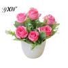 Fake A Pot Artificial Plant Bonsai Beautiful Simulation Flower Decor Plastic Rose for Living Room