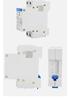 OUVR-2 Dual Voltage Protector: Self-Recovery Over/Under Voltage 1P+N Circuit Breaker, 3P+N Configuration, 40A/63A, Bottom-In, Top-Out Connection.
