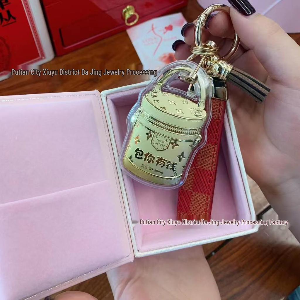999 Feingold Geldbeutel Anhänger - Man glaubt, dass er Leiden heilt, Heiß verkaufendes Handy-Ketten Zubehör.
