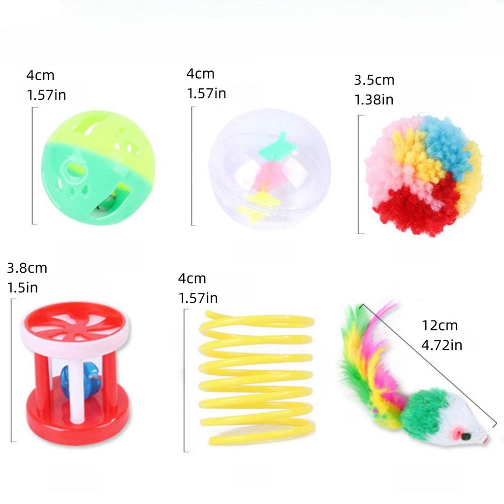 14 sets of pet cat toys, cat toys, toy sticks, mouse supplies, multiple combinations