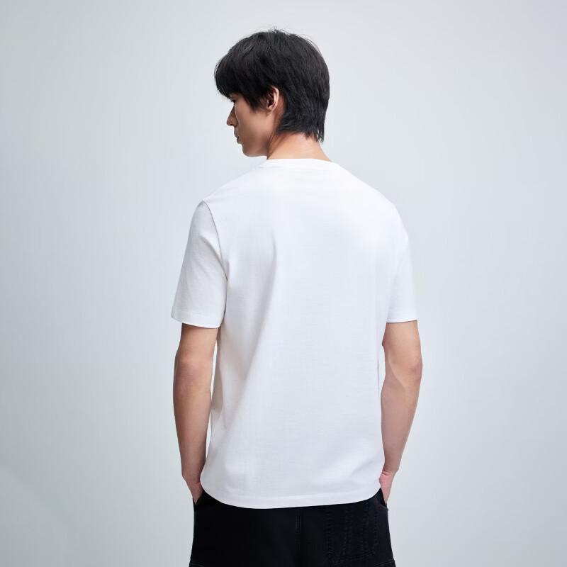 JACK&JONES Men's Cotton Letter Print Short-Sleeve T-Shirt