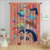 Crayon Partition Kitchen Curtains 2 Pieces Curtains Child Room Halloween Decoration Window Curtain Shades Living Blackout Camera