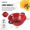 Durable Plastic Colander with Soft Grip Handles Large Perforations Raised Feet Easy Straining and Draining Kitchen Tool