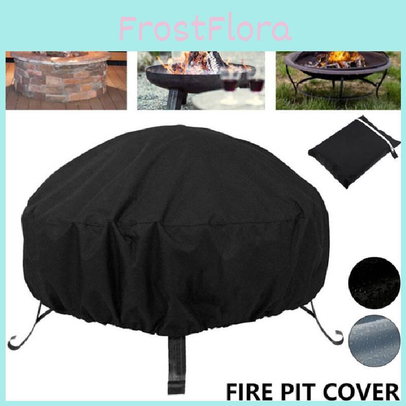 Premium Oxford Fabric Round Fire Pit Cover Weatherproof Dustproof Uv Resistant