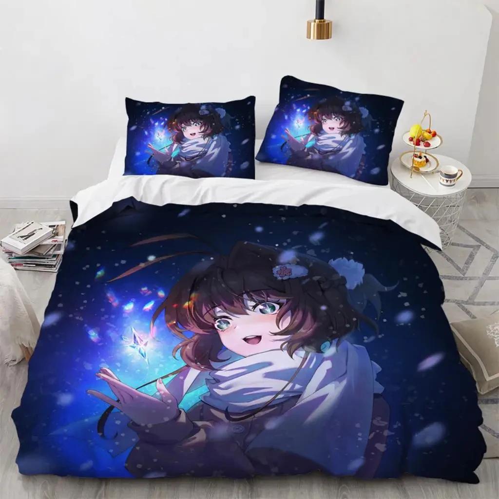 Anime Cardcaptor Sakura Bedding Set,Duvet Cover Comforter Bed Set Quilt Cover Pillowcase,King Queen Twin Size Boys Girls Adults