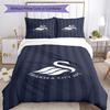 Set Copripiumino con Stampa Swansea City A.F.C. – include 1 copripiumino e 2 federe coordinate Arredo camera da letto Regali di Natale