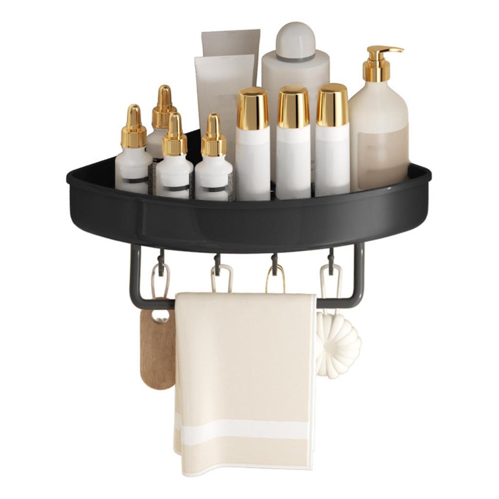 Adhesive Shower Shelf, Wall Mounted Corner for Bathroom Toilet Storage   with Non Drill Design