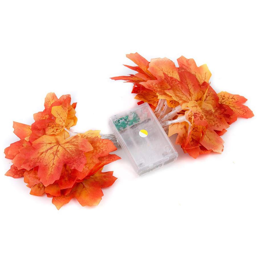 

6 м кленовые листья сказочные гирлянды Хэллоуин 3D тыквенные огни лампа для Хэллоуина День благодарения осень рождественские вечеринки украшения 1.5M