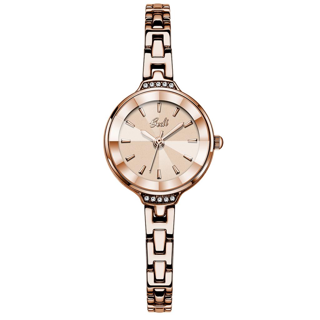 Light Luxury Metal Linked List, Simple Small Dial, High-End Women'S Quartz Watch