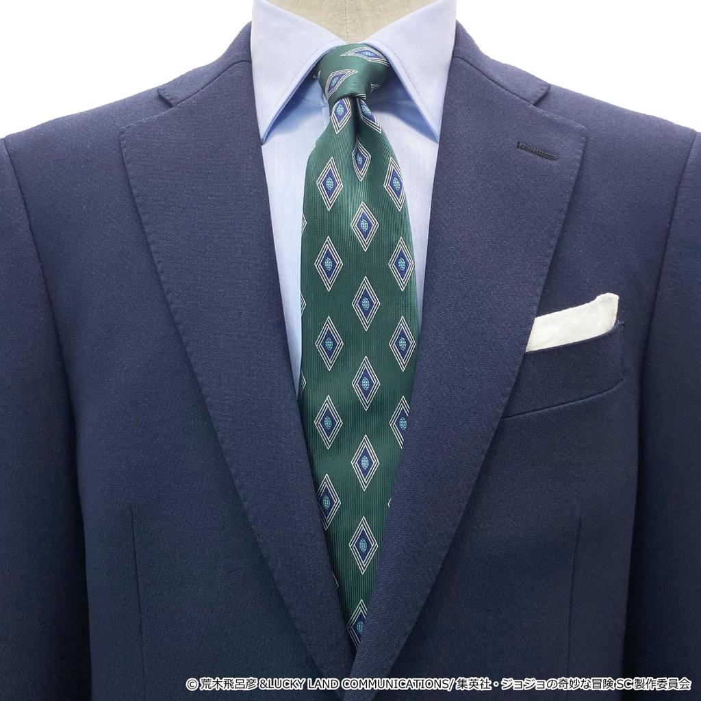 Florence Spec JoJo's Bizarre Adventure Part 3 Tie, Kakyoin JJN000005-008, Green 1, Standard Size