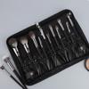 Folding Professional Cosmetic Brushes Bag 14/29 Holes Cosmetic Brush Container  Travel and Home