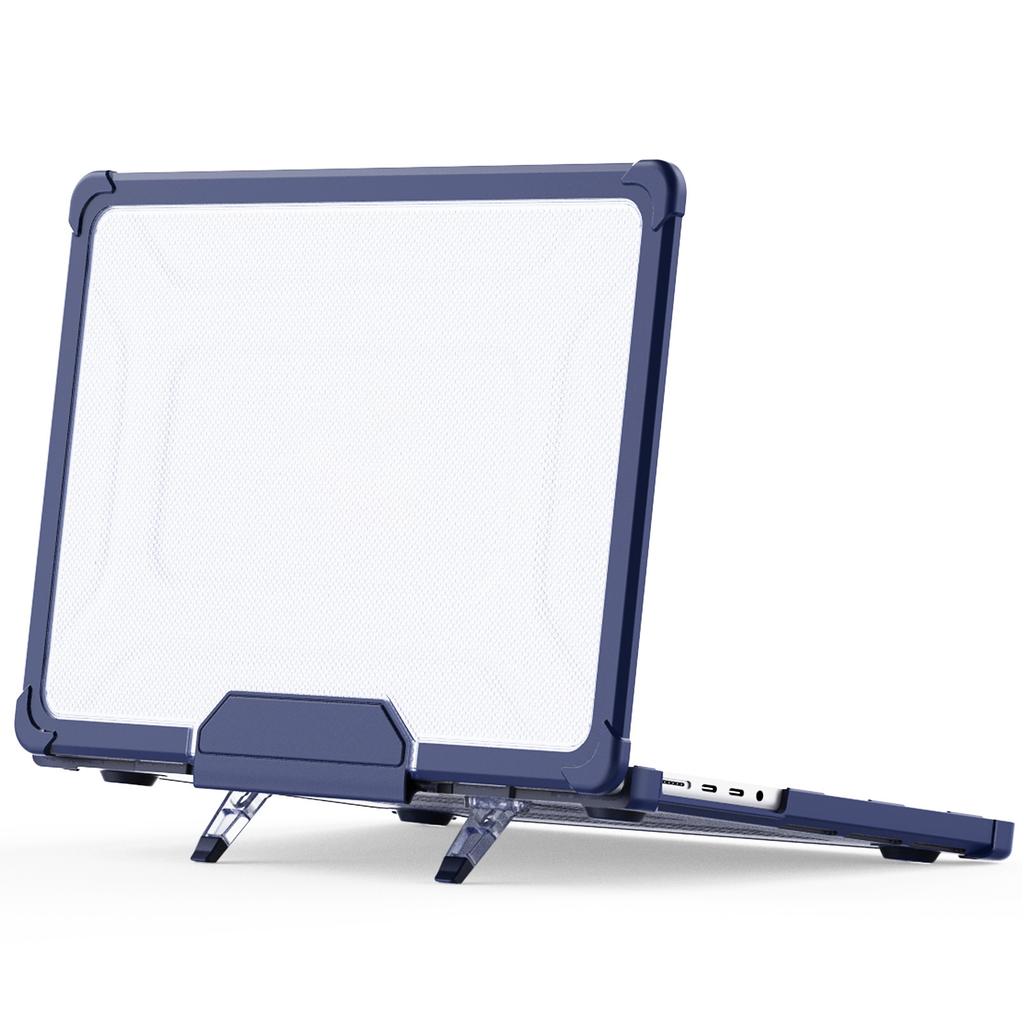For MacBook Pro 14 inch (2024) (2021)/(2023) (A2442 M1 Pro/M1 Max/A2779) Heat Dissipation Hard PC+TPU Laptop Case with Kickstand