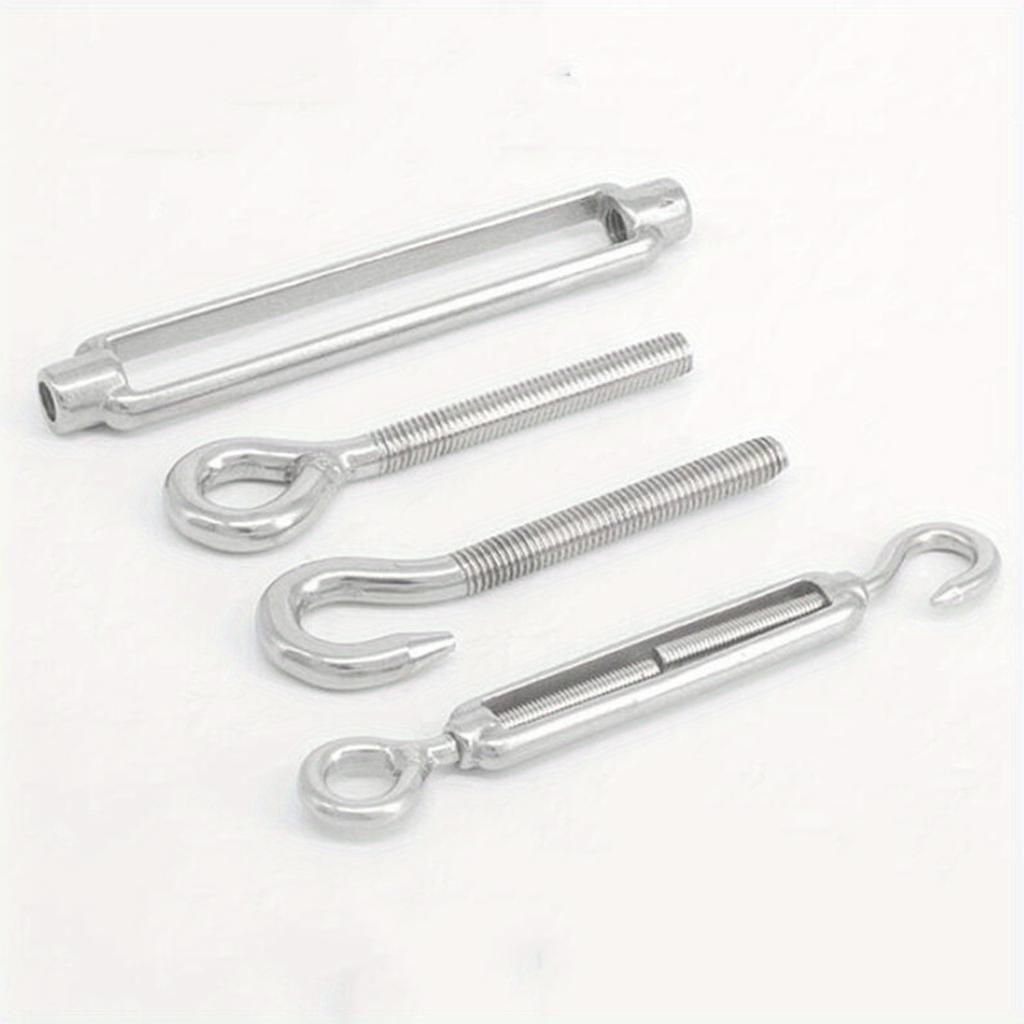 4pcs Stainless Steel OC Type Open Body Turnbuckles Wire Rope Tensioner Locking Accessories