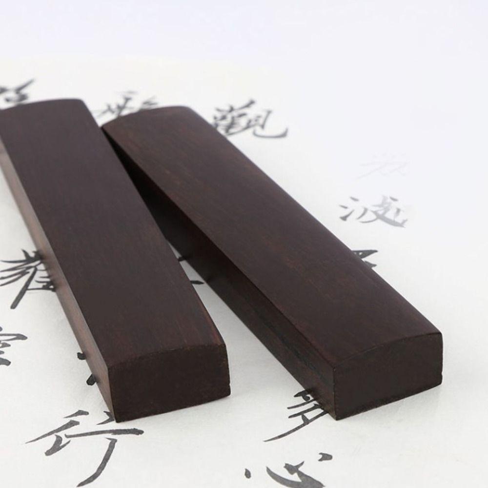 1Pair Natural Wood Paperweight Vintage Calligraphy Tool Professional Chinese Paper Weight  Class