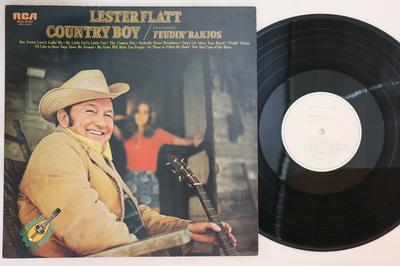 Disc LP LESTER FLATT - Country Boy Cu Feudin' Banjo RCA5197PROMO RCA Japonia Country Folosit