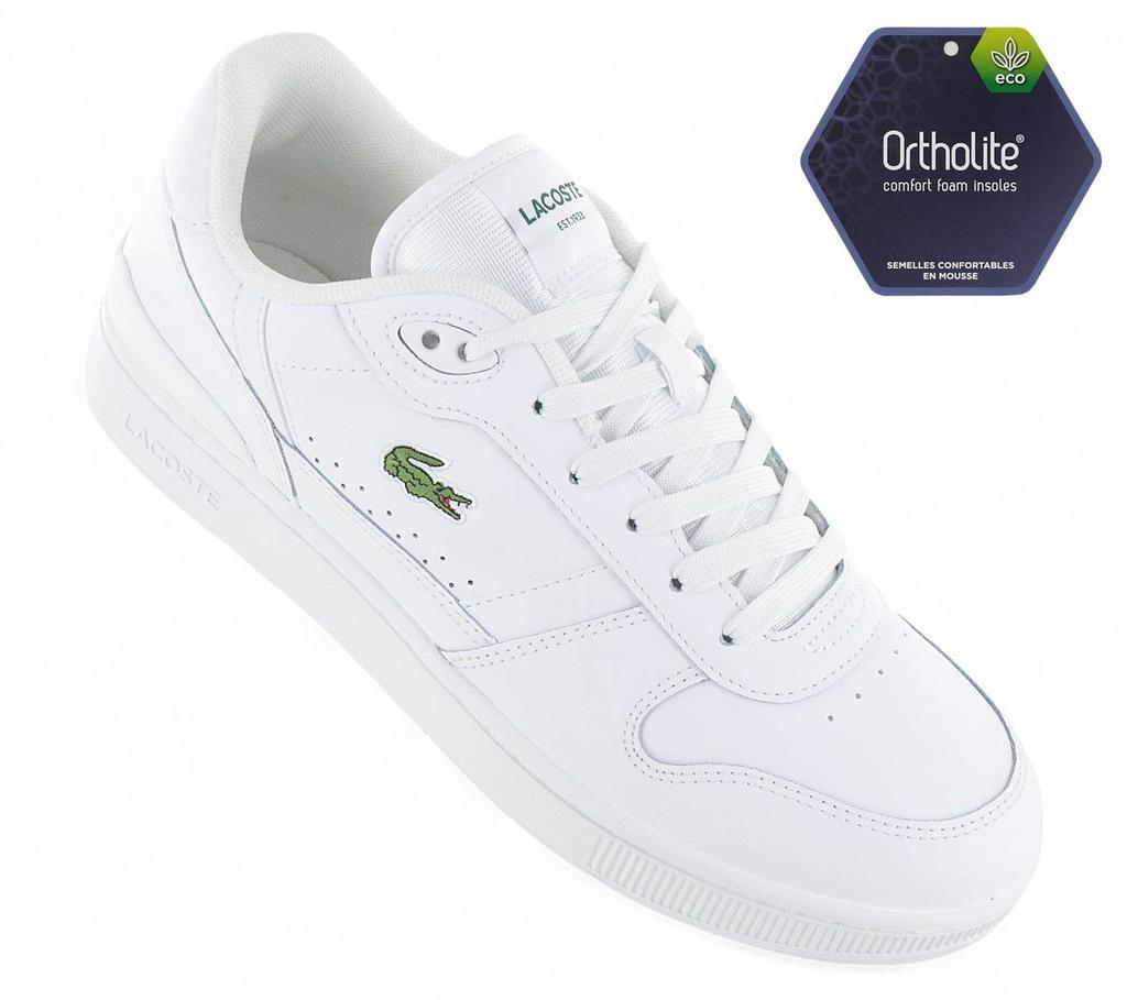 Lacoste T-Clip Set 224 - Men's Sneakers Shoes White 748SMA003121G ORIGINAL