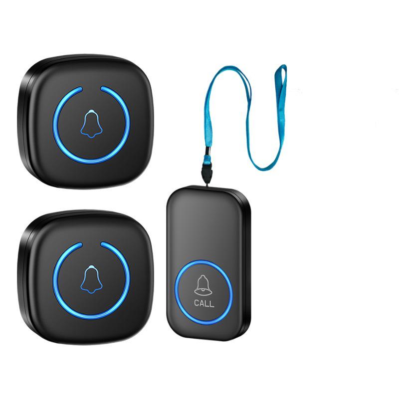 Wireless A6 Doorbell with Emergency Wristband and Lanyard - Long-Range European/American Standard