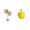 Nordic Abstract Metal Shaped Figurine Sculpture And Porcelain Geometric Fruit Ornament Collectible