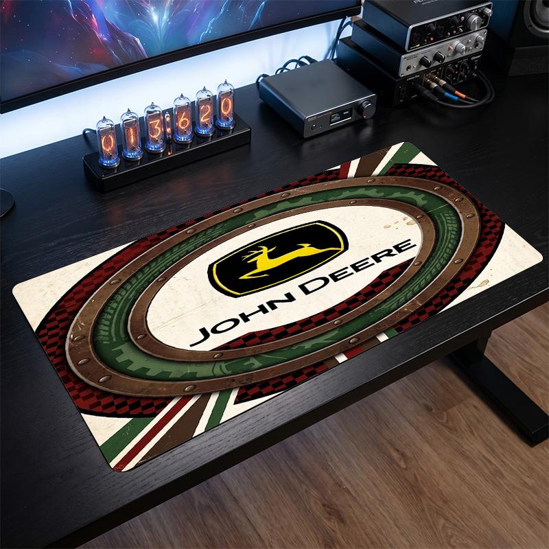 John deere Tapis de souris large Imprimé Surface lisse Anti ?Tapis de bureau antidérapant pour décoration de bureau de jeu pour ordinateur portable