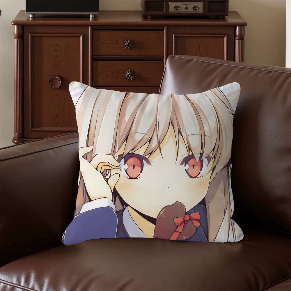M-Mashiro Shiina Cushion Cover Pillow Cover Decor Pillowcase Printed Cushion Case For Couch