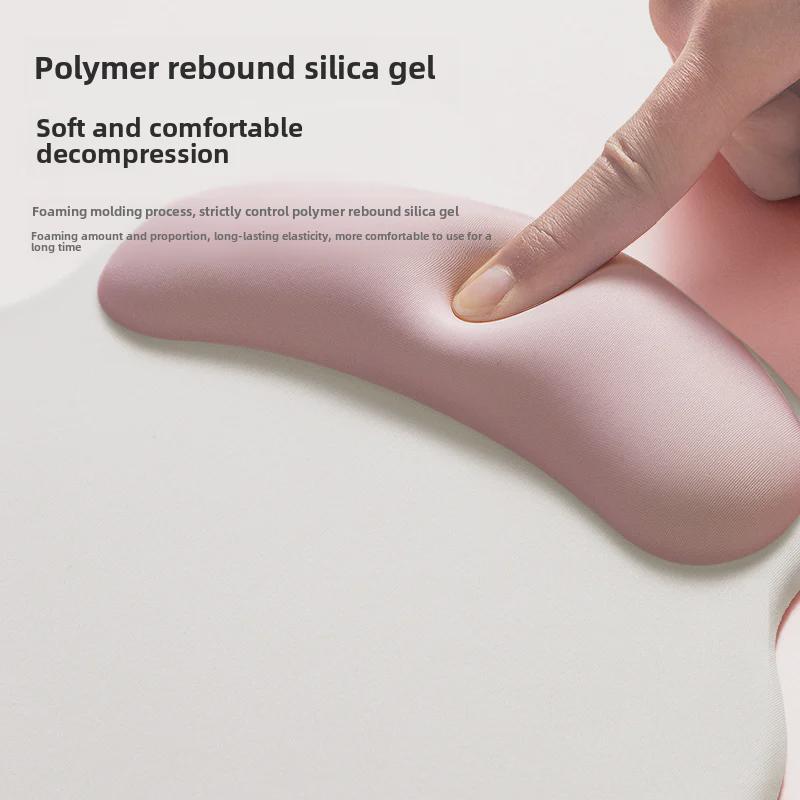 Tapis de Souris Repose-Poignet en Mousse à Mémoire de Silicone pour Filles - Épaissi pour le Bureau et le Gaming