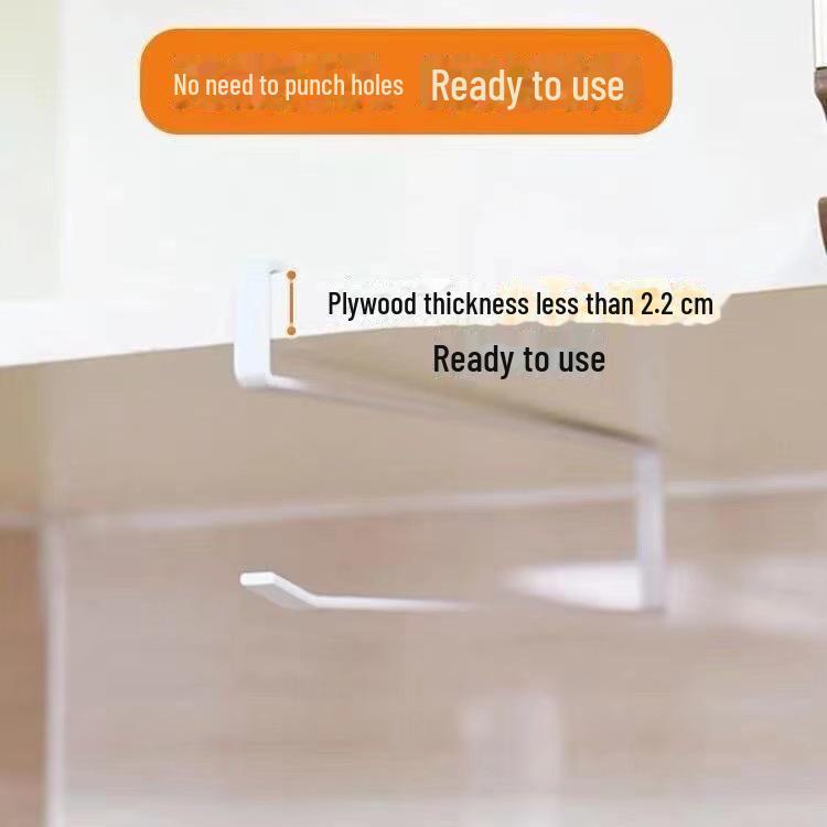 Küchenrollenhalter ohne Lochung – nahtloser Organizer für Handtücher, Lappen und Frischhaltefolie