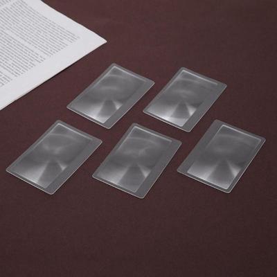 3X Para Ler Jornal Livro Cartão de Crédito Forma Lupa Lupas Lupa Lente Fresnel