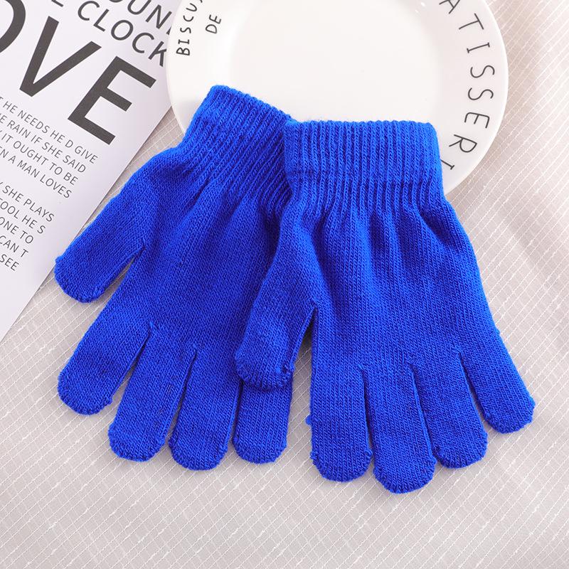 

Унисекс Теплые Акриловые Волшебные Перчатки: Конфетный цвет, Полный палец – Для мужчин, женщин и детей One Size королевский синий