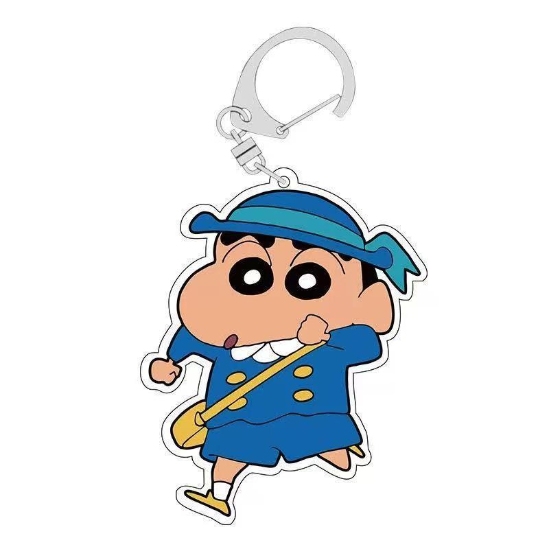 Crayon Shin-chan Cute Cartoon Acrylic Keychain & Standee Pendant for Car or Backpack