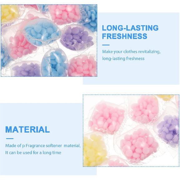 Artibetter Laundry Scent Booster Beads 50pcs In-Wash Fragrance Booster Laundry Freshener Beads Fabric Softener for Washer (Mixed Color)