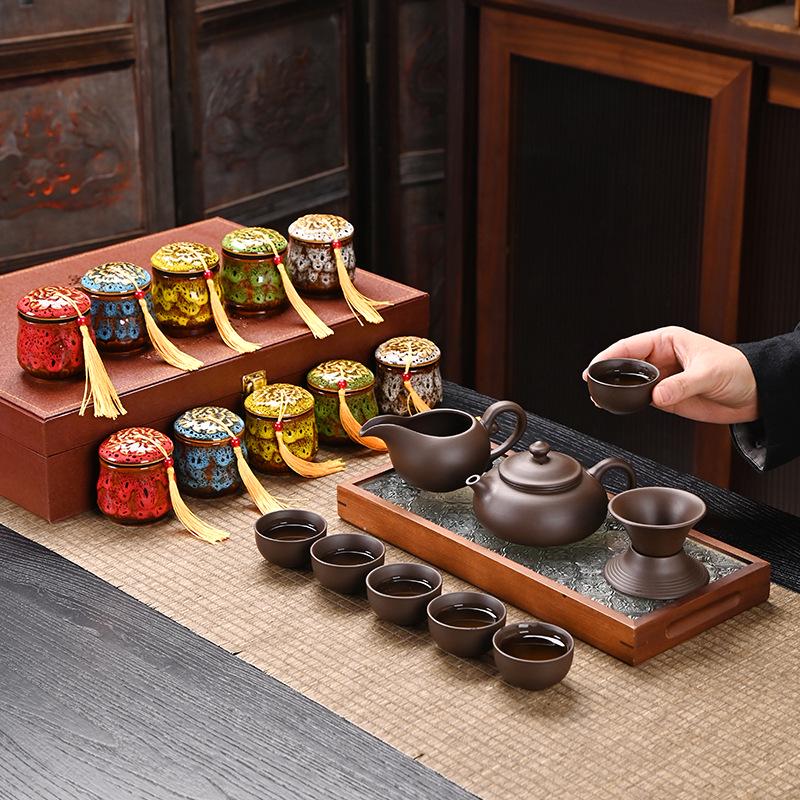 Premium Jin Jun Mei & Tie Guan Yin Tea Gift Set for New Year and Spring Festival - Perfect for Elders